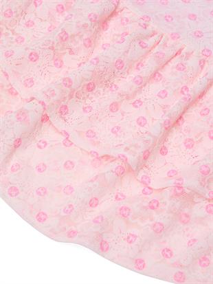 PINK x LoveShackFancy Büzgülü Mini Elbise