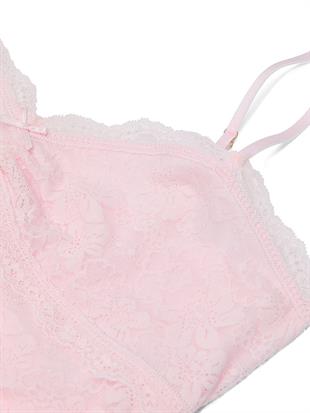 PINK x LoveShackFancy Büzgülü Mini Elbise