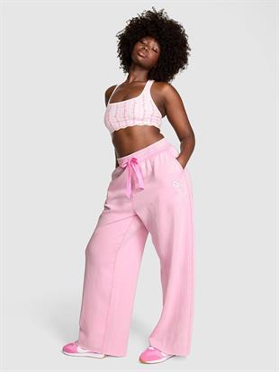 PINK x LoveShackFancy Geniş Paça Eşofman Altı