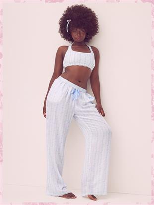 PINK x LoveShackFancy İpeksi Dokulu Pijama Altı