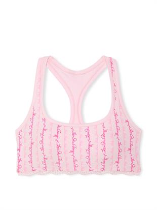PINK x LoveShackFancy Pamuklu Racerback Bralet