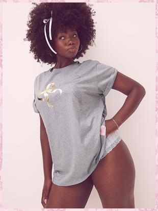 PINK x LoveShackFancy Pamuklu Tişört