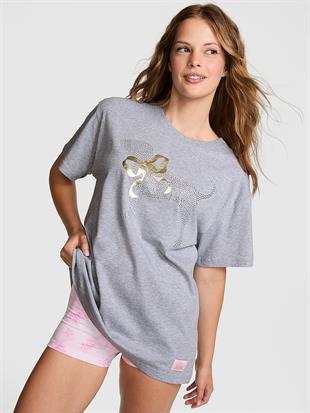 PINK x LoveShackFancy Pamuklu Tişört