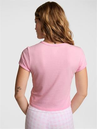 PINK x LoveShackFancy Retro Pamuklu Tişört