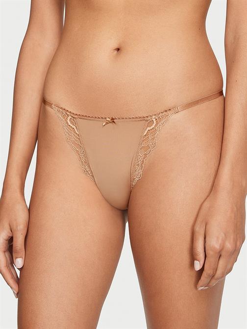 Pürüzsüz Dantelli Mini Askılı Bikini Külot