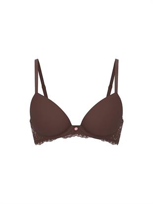 Pürüzsüz Dantelli Push-Up Sütyen