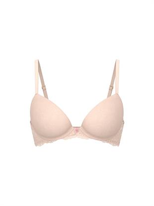 Pürüzsüz Dantelli Push-Up Sütyen