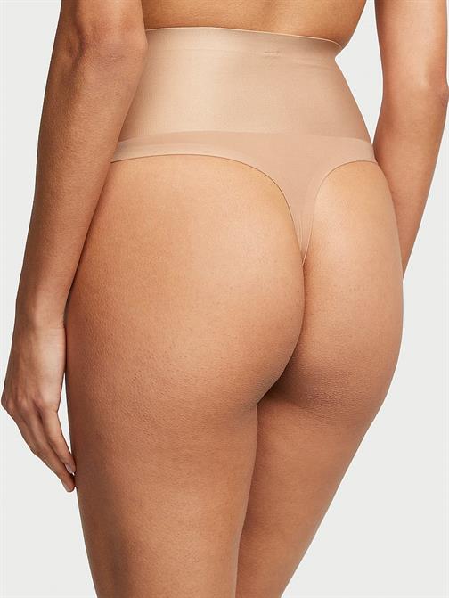 Pürüzsüz Işıltılı Yüksek Bel Tanga