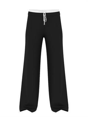 Rahat Fit Çizgili Düşük Bel Pantolon