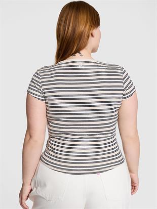 Ribanalı Henley Tişört