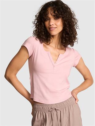 Ribanalı Henley Tişört