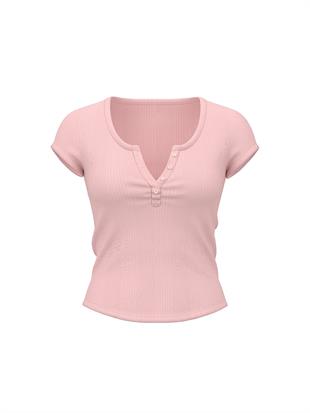 Ribanalı Henley Tişört