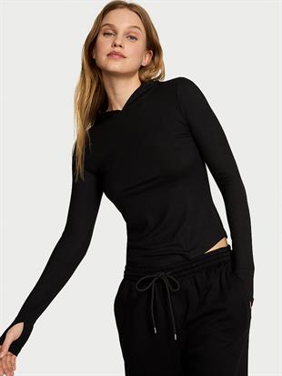 Ribanalı Kapüşonlu Sweatshirt