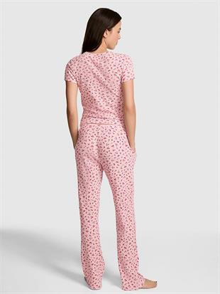 Ribanalı Uzun Pijama Takımı