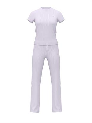 Ribanalı Uzun Pijama Takımı