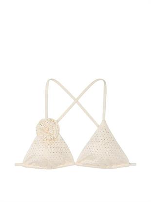 Rosette Işıltılı Üçgen Bikini Üstü