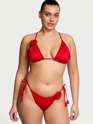 Rosette Işıltılı Üçgen Bikini Üstü