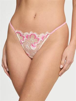 Şakayık İşlemeli V-String Külot