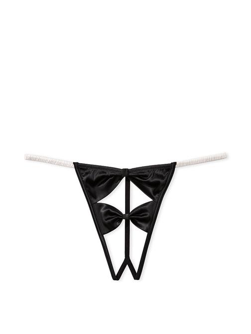 Saten Fiyonklu V-String Külot