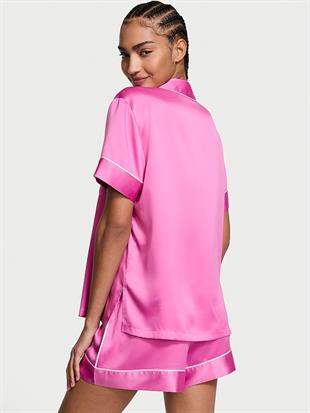Saten Kısa Pijama Takımı