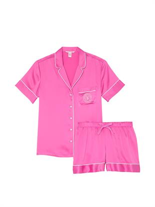 Saten Kısa Pijama Takımı