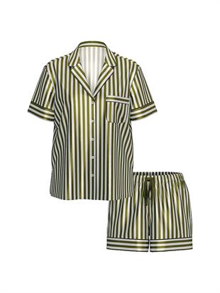 Saten Kısa Pijama Takımı