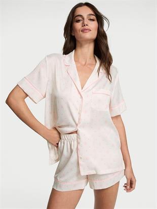 Saten Kısa Pijama Takımı
