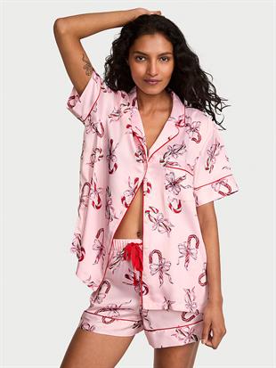 Saten Kısa Pijama Takımı