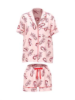Saten Kısa Pijama Takımı