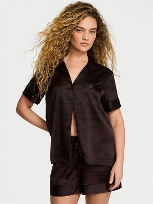 Saten Kısa Pijama Takımı