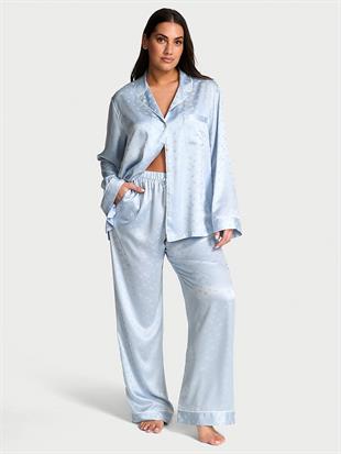 Saten Uzun Pijama Takımı