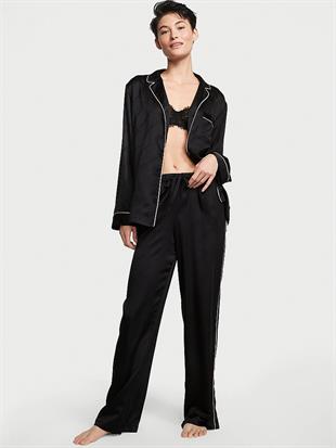 Saten Uzun Pijama Takımı