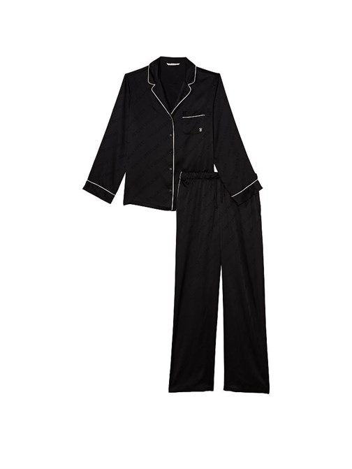 Saten Uzun Pijama Takımı