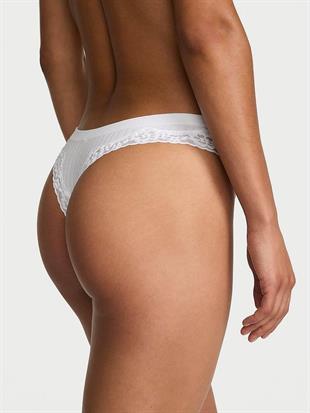Seamless Ribanalı Dantelli Tanga