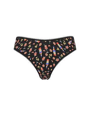 Strappy-Back Charm High-Leg Thong Panty