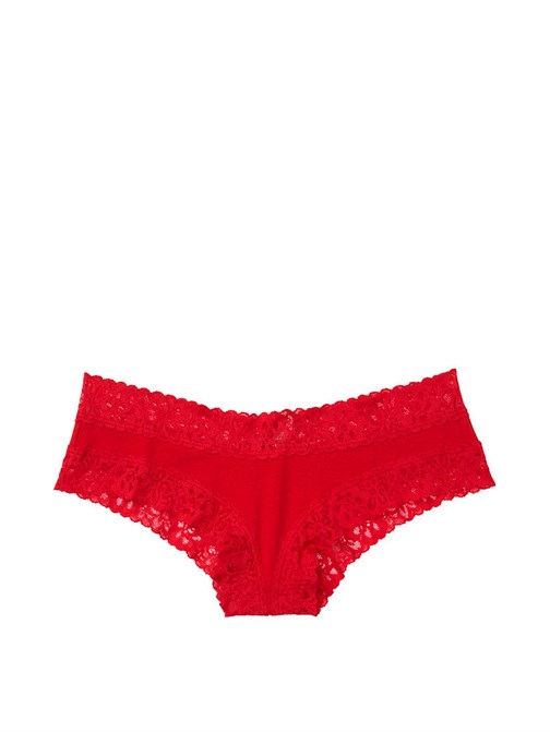 Victorias Secret Esnek Pamuklu Bel Kısmı Dantelli Cheeky Külot