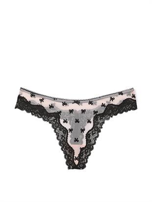 Tease Dantelli Derin Bacak Kesim Tanga