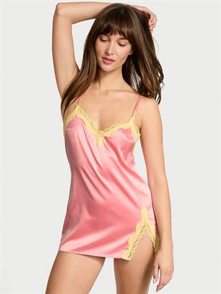 Tease Saten Dantelli Mini Gecelik