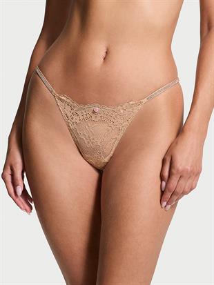 Twinkle Askılı Dantelli V-String Külot