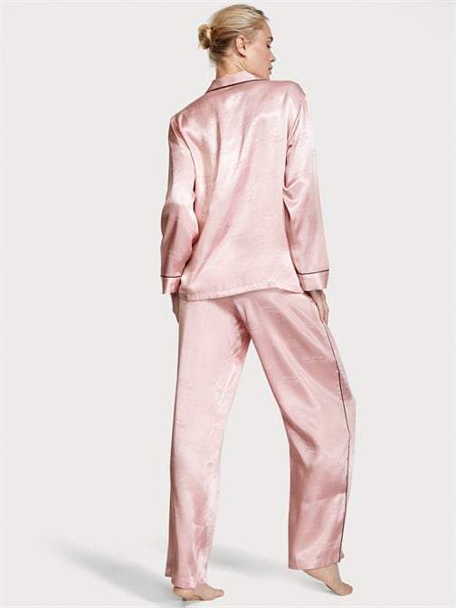Victorias Secret Saten Düğmeli Pijama Takımı
