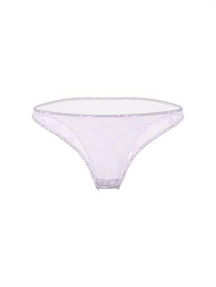 Vintage Çiçek İşlemeli Brazilian Külot