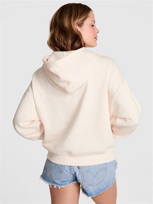 Yarım Fermuarlı Kapüşonlu Sweatshirt