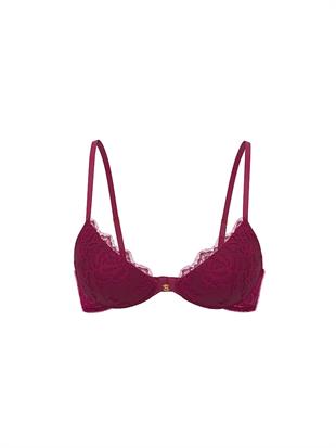 Gül Dantelli Push-Up Sütyen