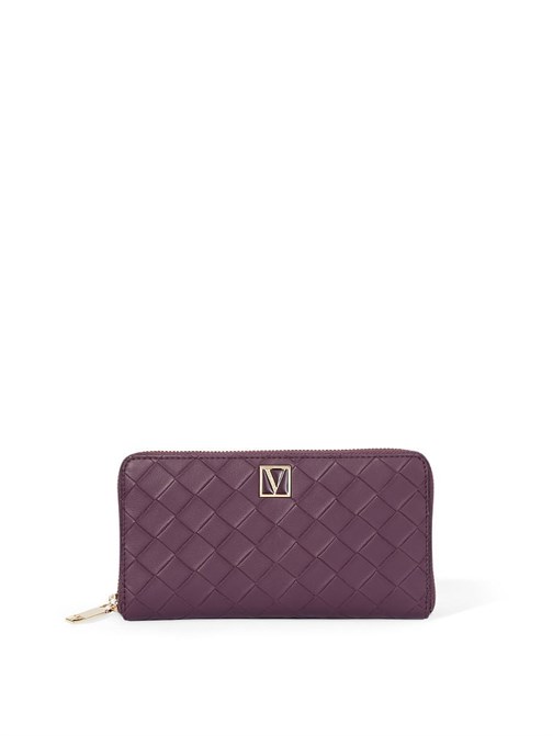 The Victoria Black Violet Woven Cüzdan