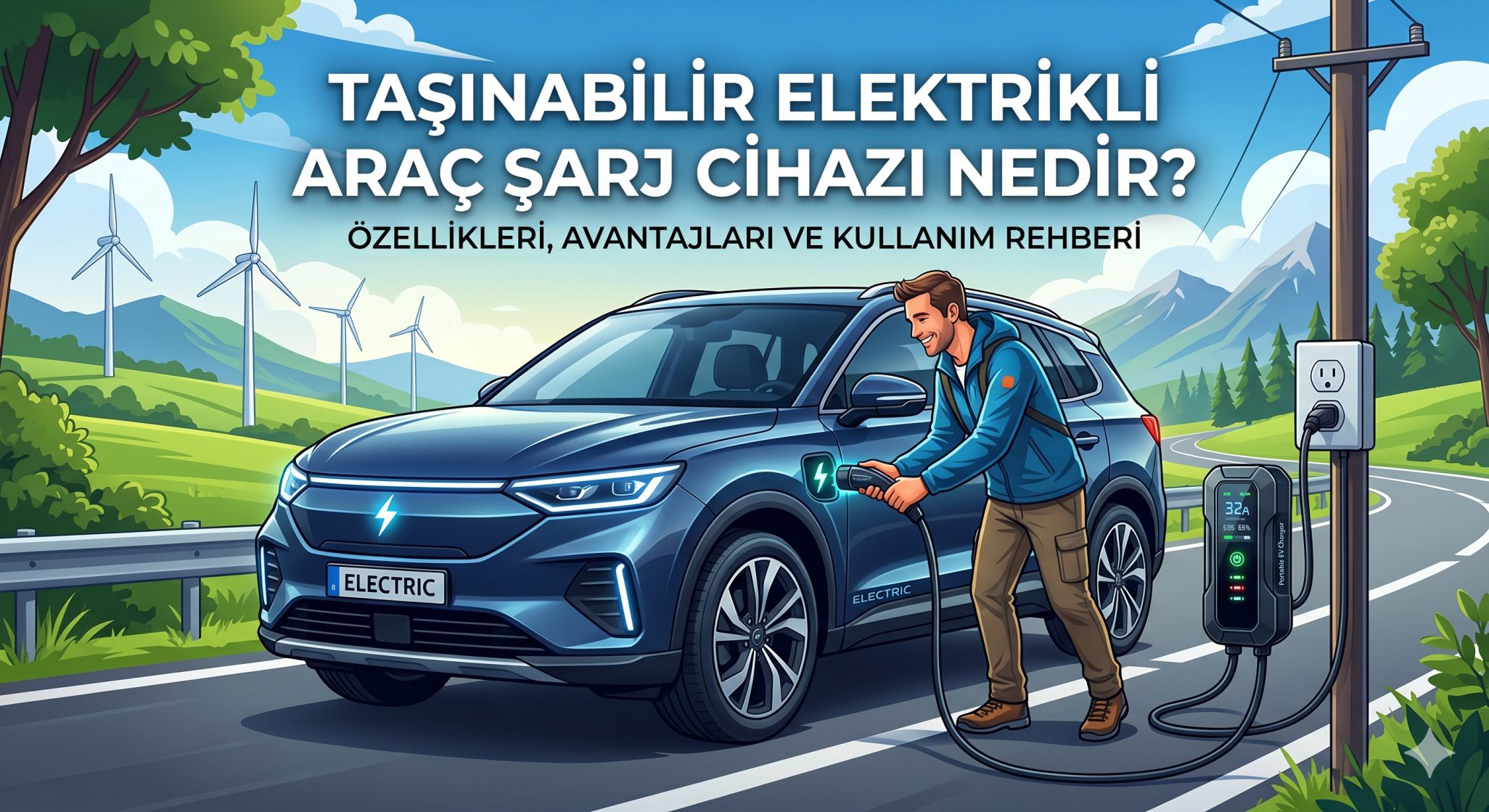 Taşınabilir Elektrikli Araç Şarj Cihazı Nedir? Evde ve Yolda Şarjın En Pratik Yolu (2026 Rehberi)