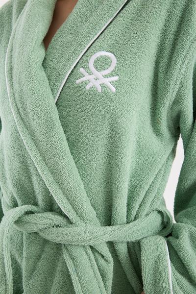 Be-0157-Mnt  %100 Pamuk Mint Bornoz
