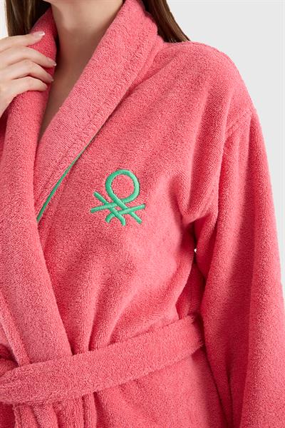 Be-0157-Pnk  %100 Pamuk Pembe Bornoz