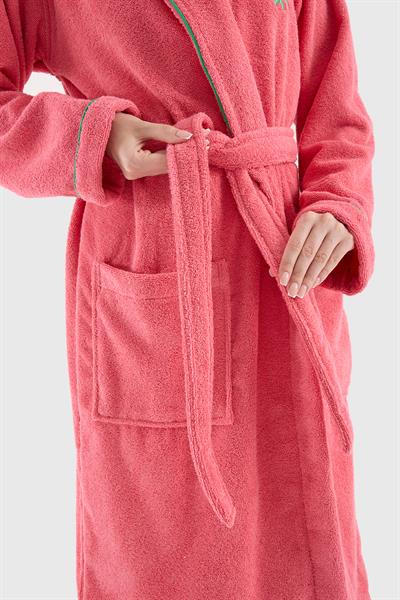 Be-0157-Pnk  %100 Pamuk Pembe Bornoz