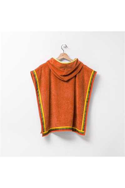 Be-0818-Org  %100 Pamuk Turuncu 65X65 Cm Çocuk Panço Havlu