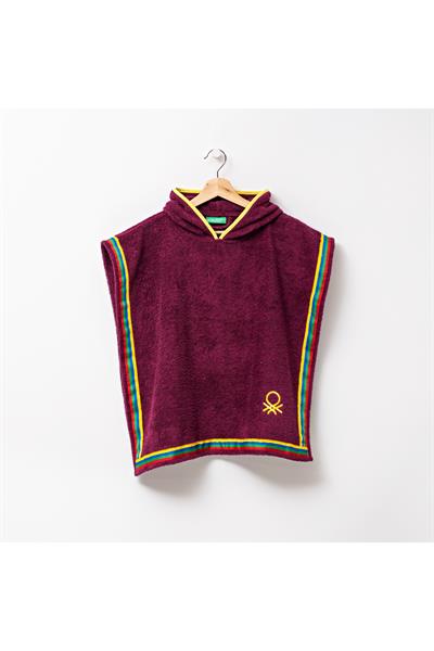 Be-0818-Pr  %100 Pamuk Mor 65X65 Cm Çocuk Panço Havlu